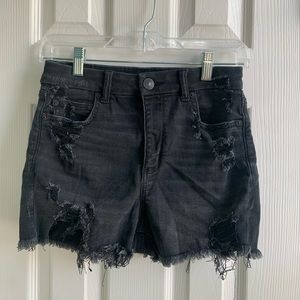 American Eagle Black Denim Shorts Size 2
